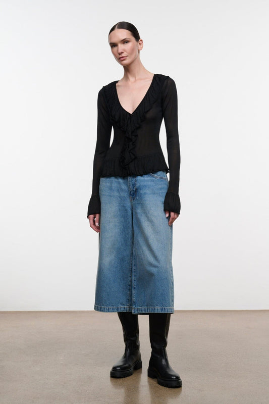 STAUD Kiko Top Black
