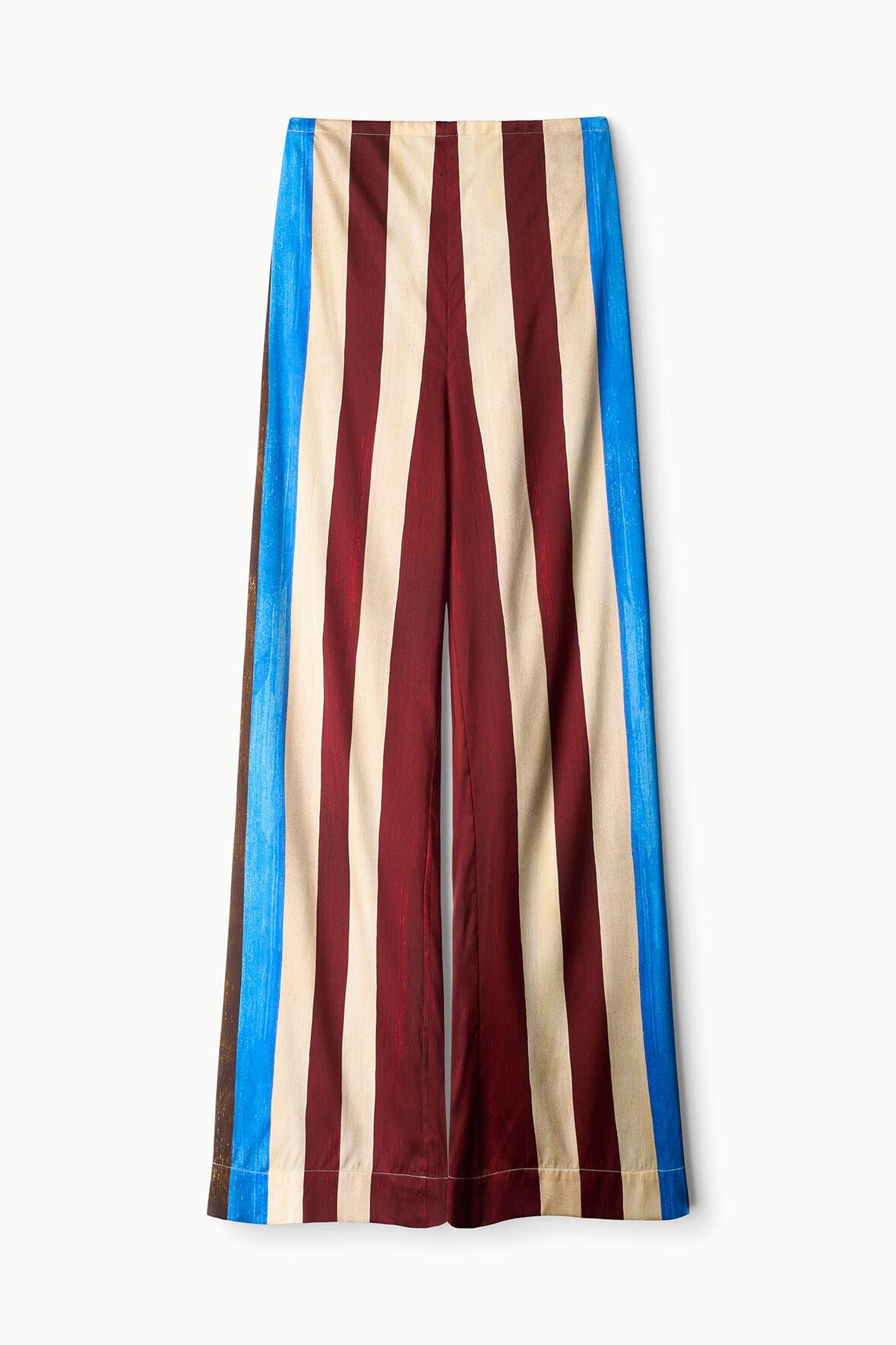 STAUD Stroll Silk Pant Caffe Stripe