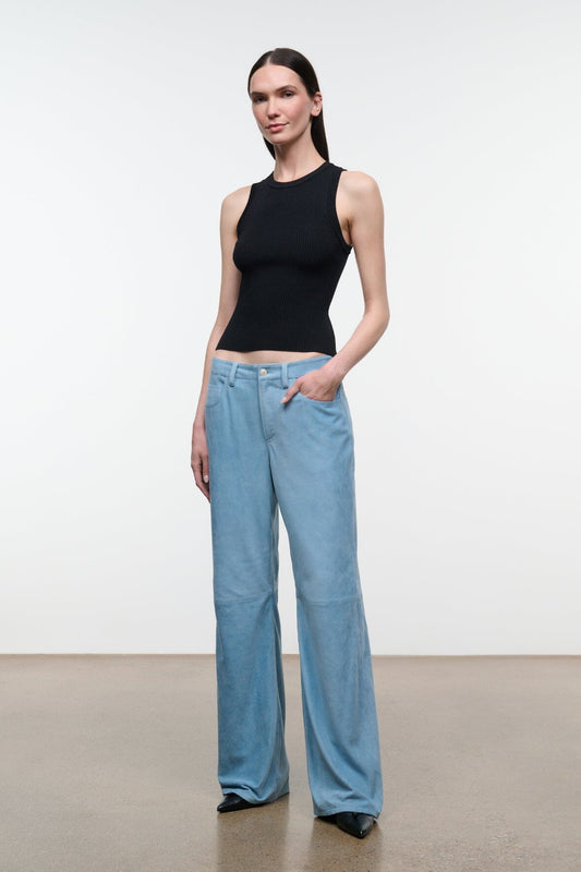 STAUD Gus Suede Pant Sky