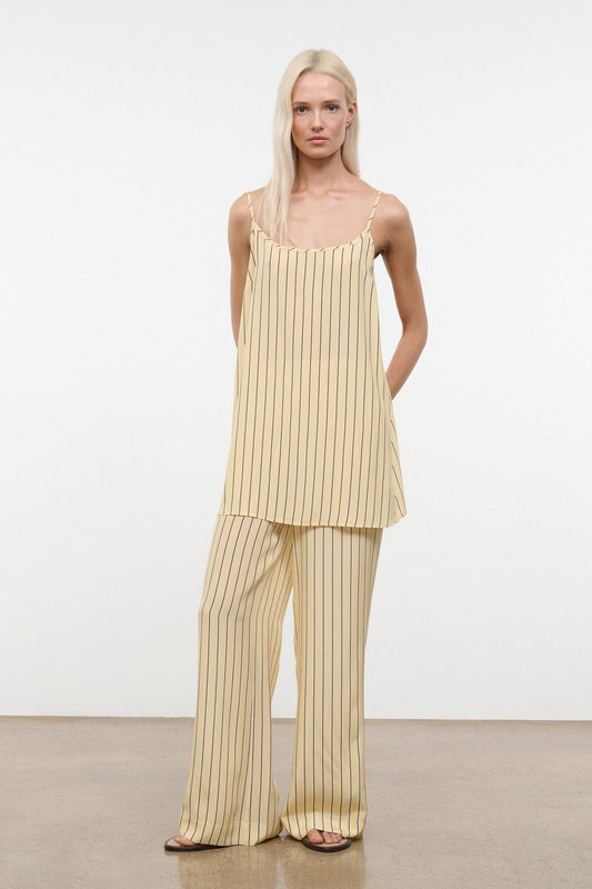 STAUD Stroll Silk Pant Monday Stripe