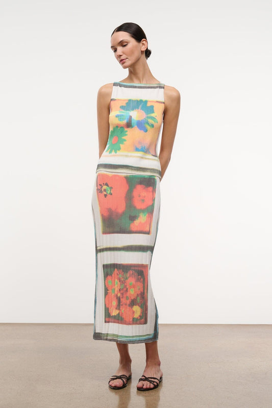 STAUD Noemi Skirt Superbloom Scarf