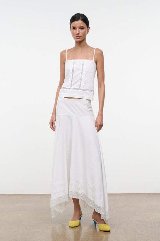 STAUD Ainsley Skirt Ivory