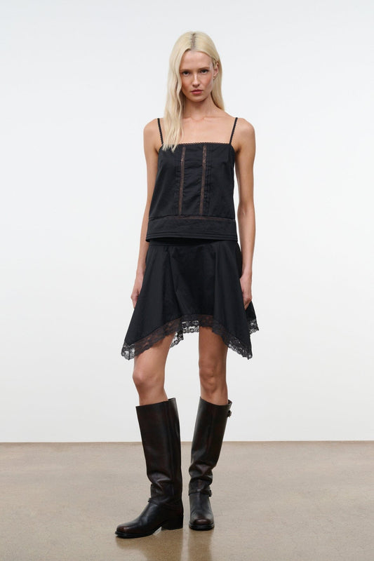 STAUD Layla Skirt Black
