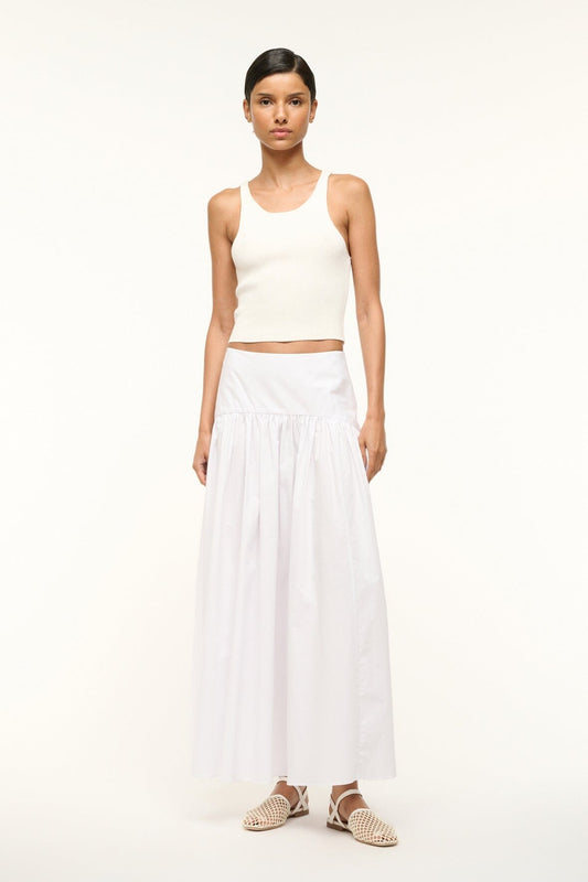 STAUD Procida Skirt White 1