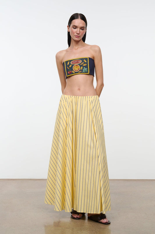 STAUD Milano Skirt Monday Stripe
