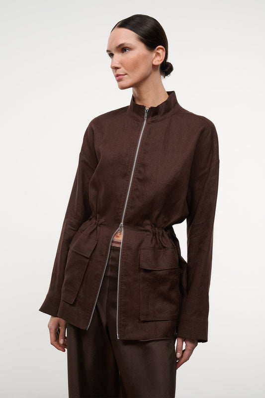STAUD Reed Linen Jacket Root