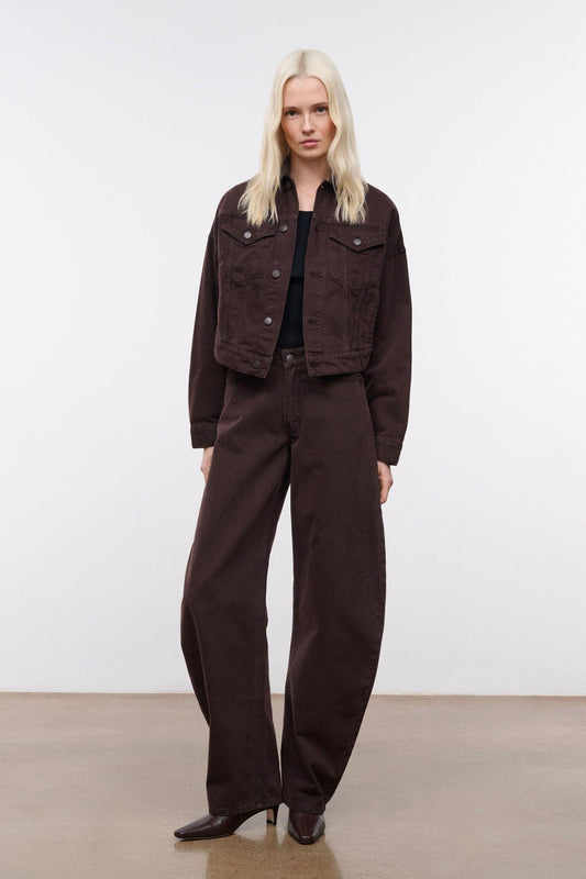 STAUD Glen Denim Jacket Earth