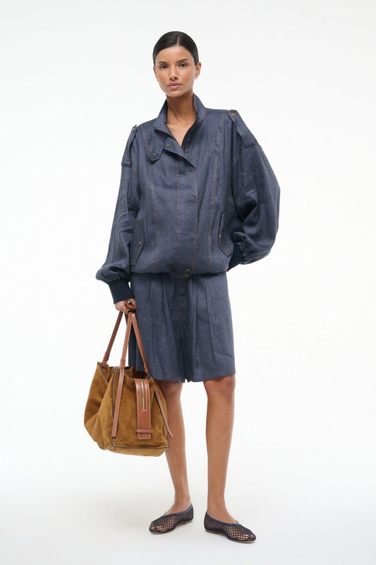 STAUD Simone Jacket Chambray