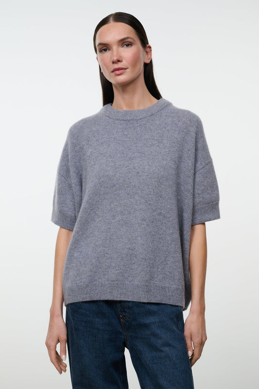 STAUD Sorrento Cashmere Sweater Ash