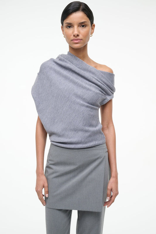 STAUD Mabel Sweater Heather Grey