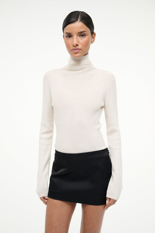 STAUD Toni Superfinecashmere Sweater Ivory