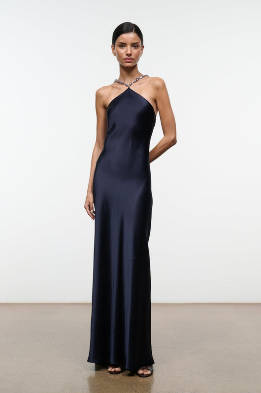 STAUD Cadence Dress Navy 1