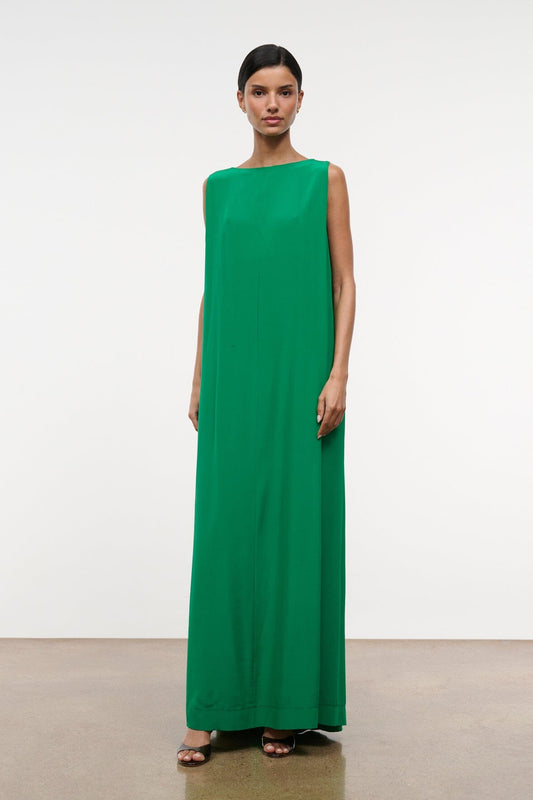 STAUD Dalia Silk Dress Kelly