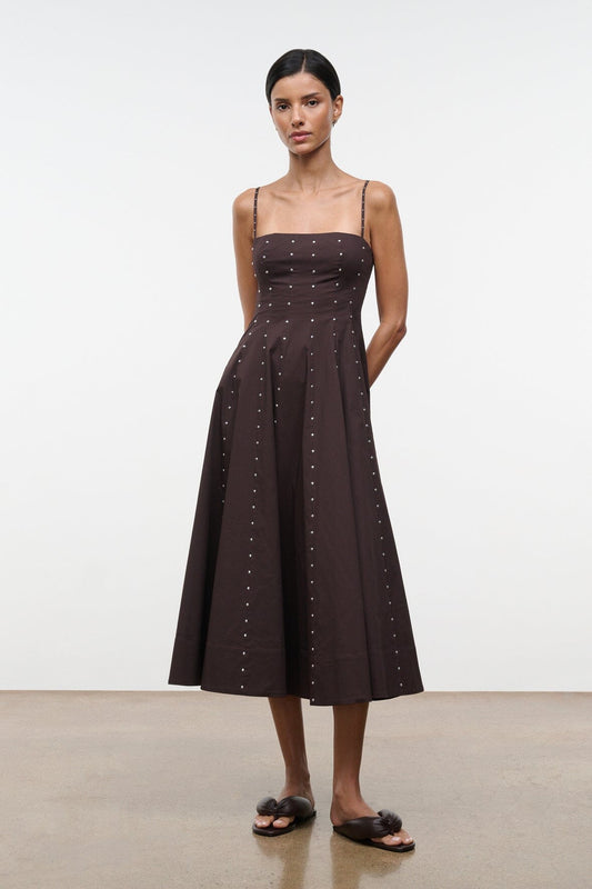 STAUD Wylie Dress Earth Studs