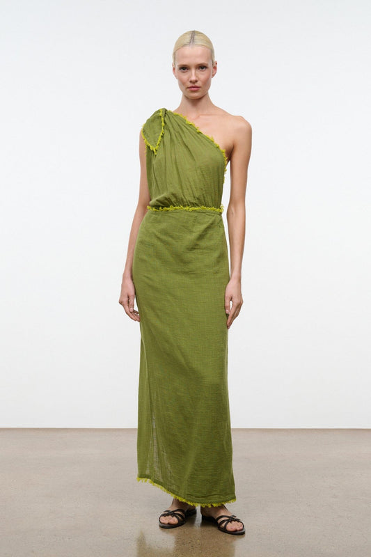STAUD Kalia Dress Pesto
