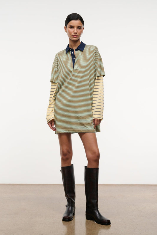 STAUD Ivar Dress Porto Stripe Multi