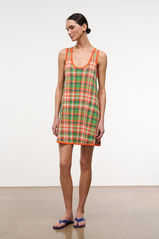 STAUD Piazza Dress Villa Plaid