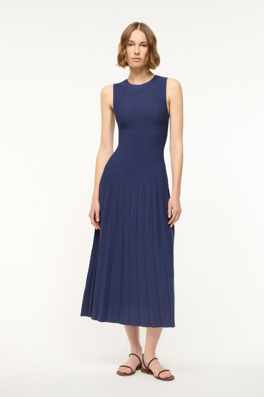 STAUD Elyse Dress Navy