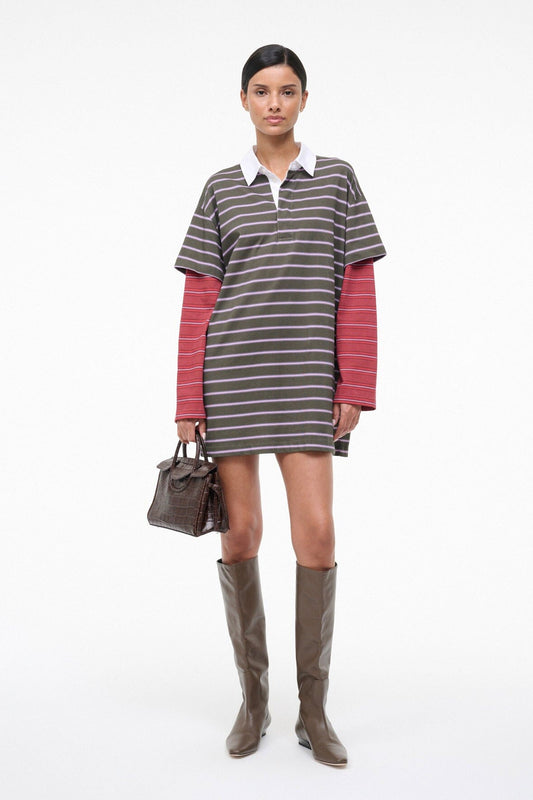 STAUD Ivar Dress Spectrum Stripe Linus Stripe