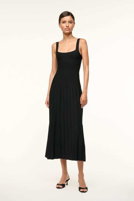 STAUD Ellison Dress Black