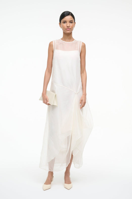 STAUD Viola Dress Ivory