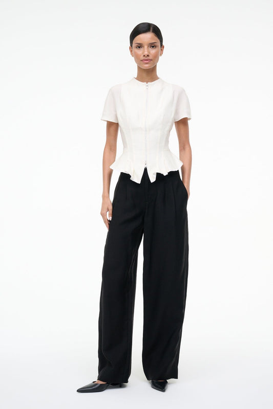 STAUD Maelle Top Ivory