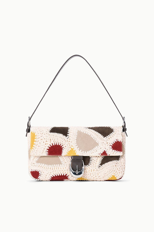 STAUD Harlow Bag Suede Patchwork