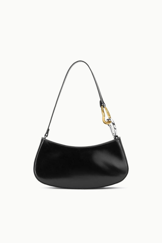 STAUD Ollie Bag Black Leather Mini Shoulder Bag - Staud