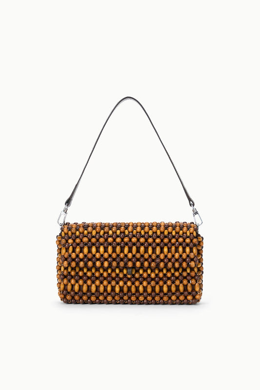 STAUD Timmy Convertible Shoulder Bag Multi Wood Beads