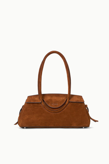 STAUD Maude Shoulder Bag Tabac Suede