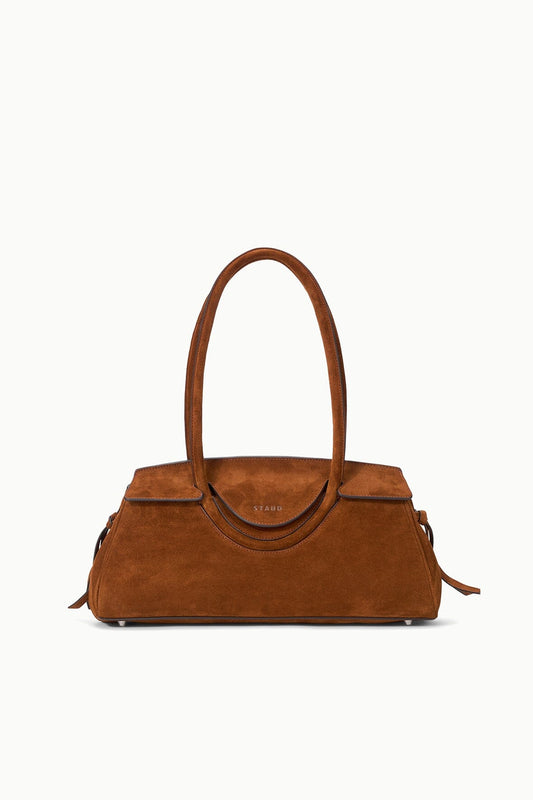 STAUD Maude Shoulder Bag Tabac Suede