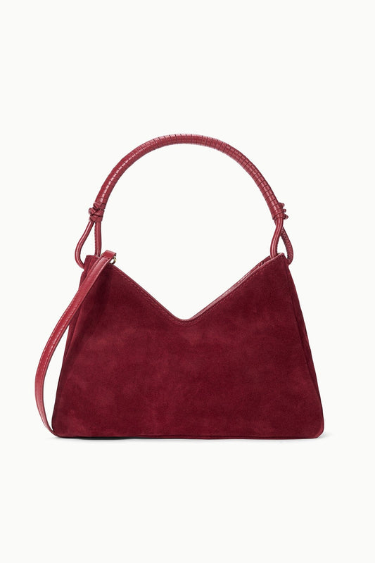 STAUD Valerie Shoulder Bag Pinot Suede