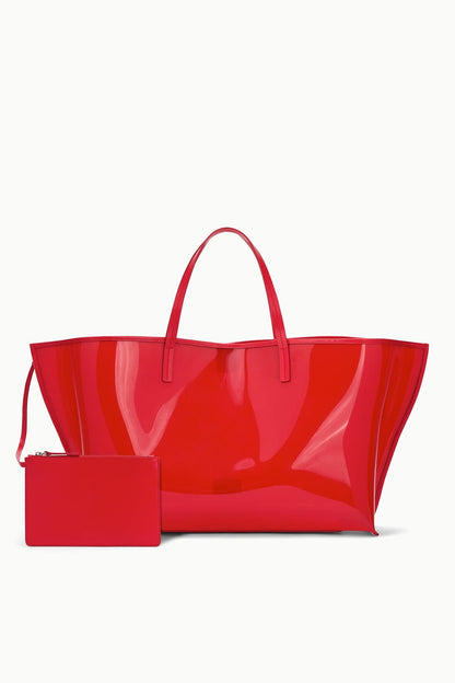 STAUD Christos Large Tote Red Rose