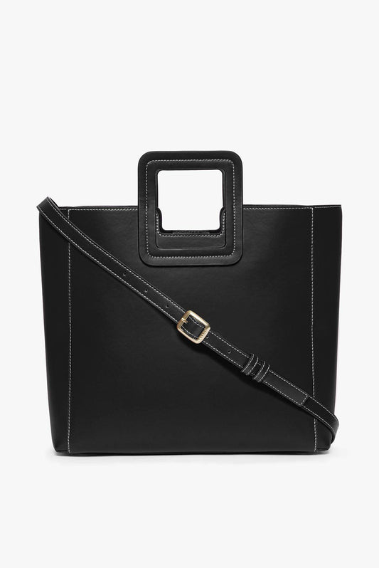 STAUD Shirley Leather Bag - Black