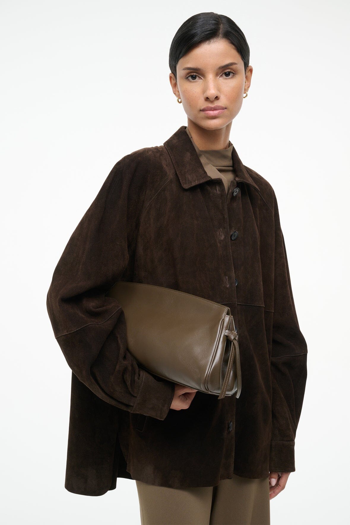STAUD Maude Soft Clutch Truffle