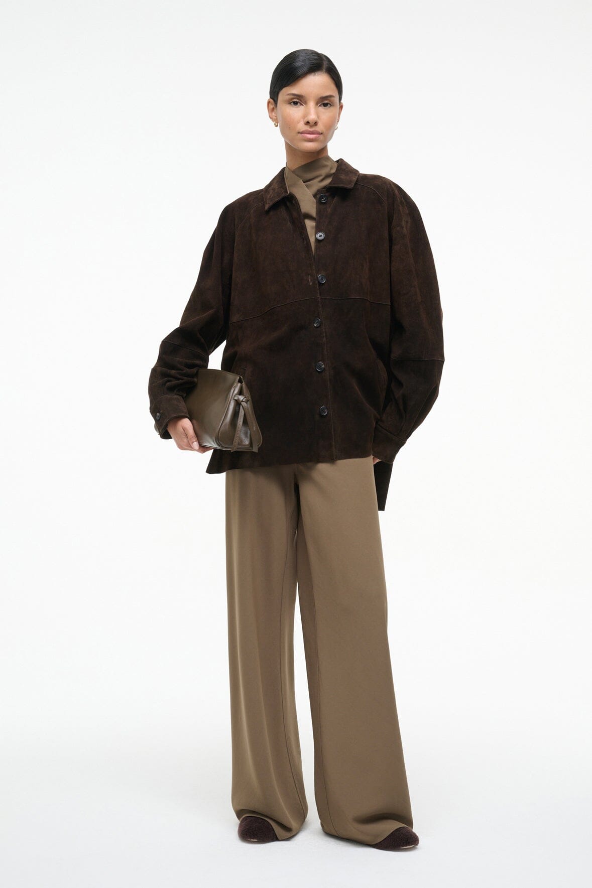 STAUD Maude Soft Clutch Truffle