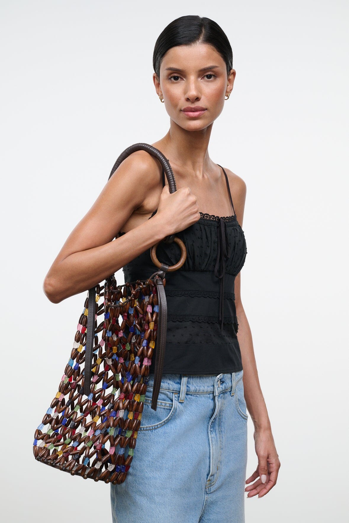 STAUD Del Mar Bucket Bag Sea Glass Multi