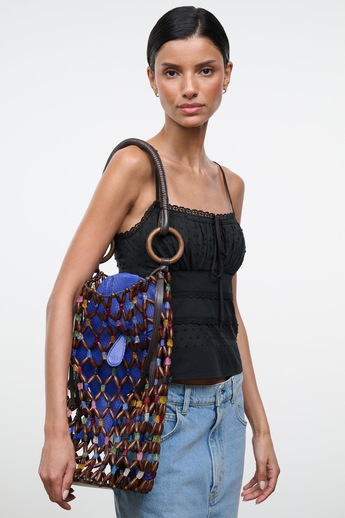 STAUD Del Mar Bucket Bag Sea Glass Multi