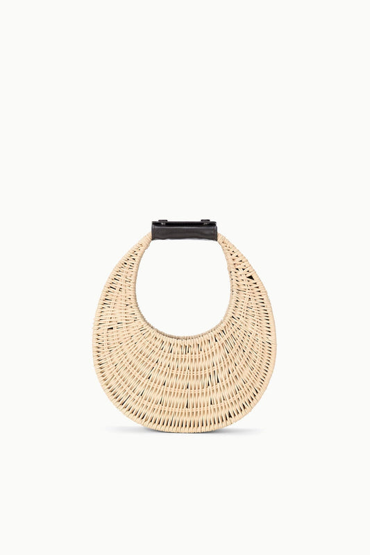 STAUD Good Night Moon Wicker Bag Natural