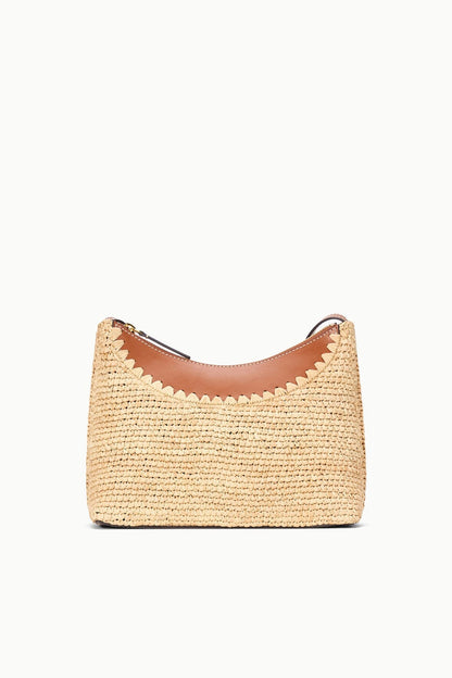 STAUD Rowey Raffia Bag Natural Tan