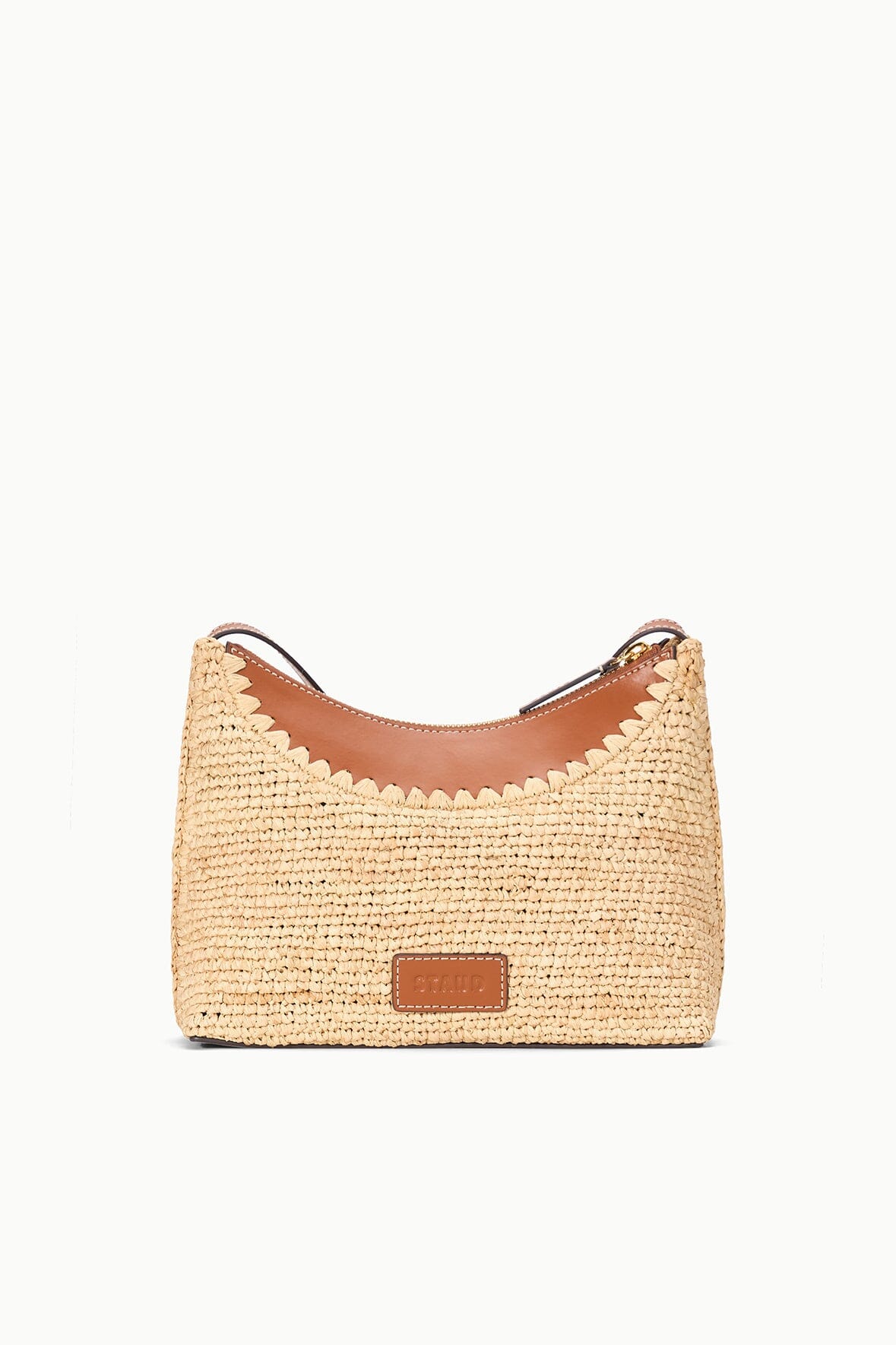 STAUD Rowey Raffia Bag Natural Tan