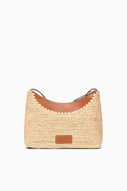 STAUD Rowey Raffia Bag Natural Tan