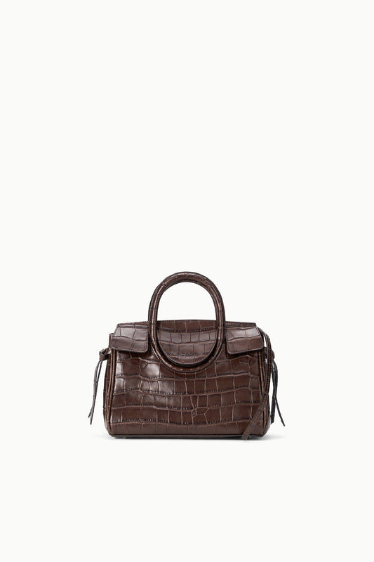 STAUD Maude Mini Carryall Espresso Croco