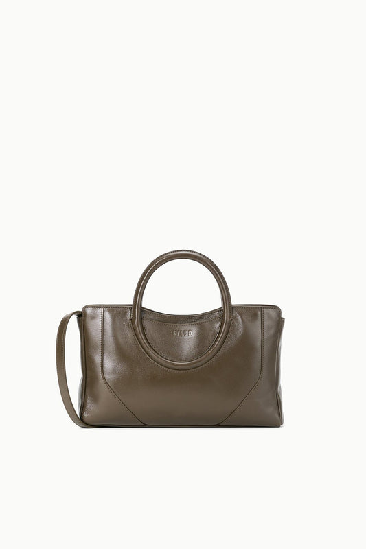STAUD Maude Mini Satchel Bag Truffle