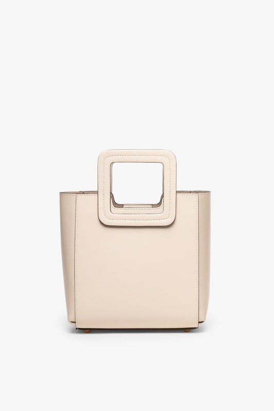 STAUD Mini Shirley Leather Bag - Cream
