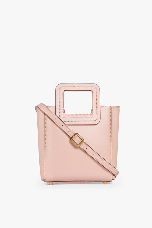STAUD Mini Shirley Leather Bag - Blush