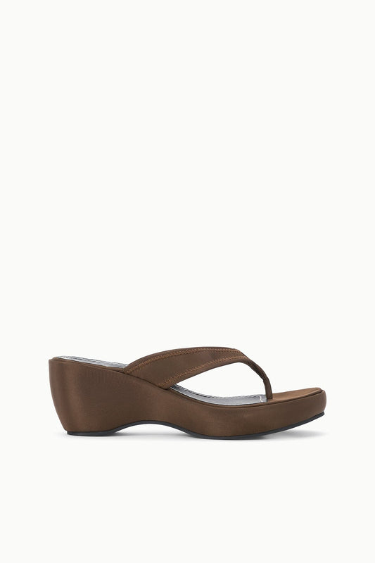 STAUD Remy Espresso Brown Platform Wedge Sandal - Staud