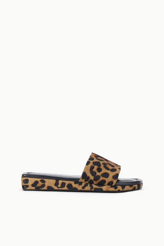STAUD Fallon Cheetah Haircalf Platform Sandals - Staud