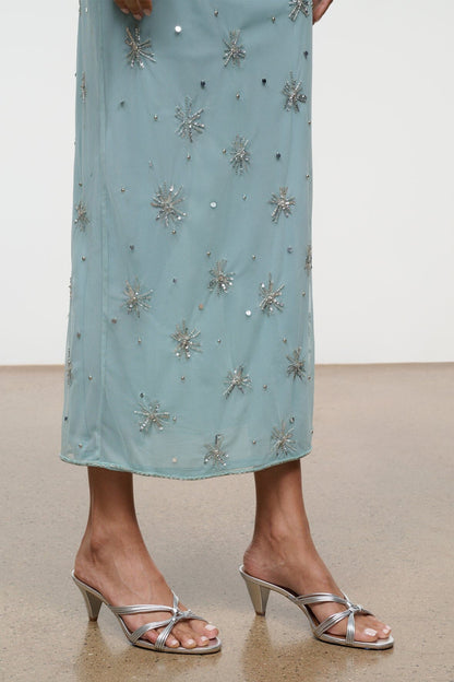STAUD Carrie Mule Silver