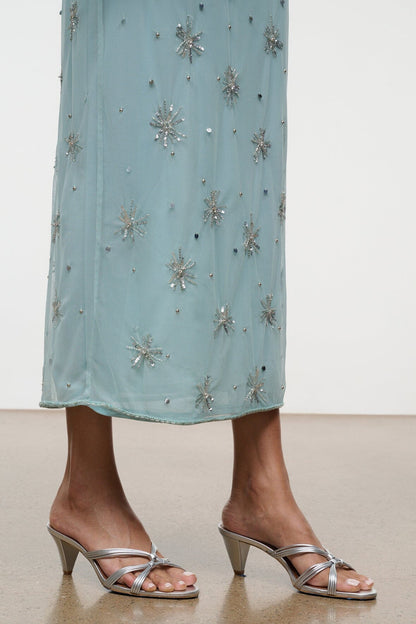 STAUD Carrie Mule Silver